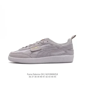 PUMA Palermo OG Army Trainer Vintage Leather Low Top Sneakers for Men and Women