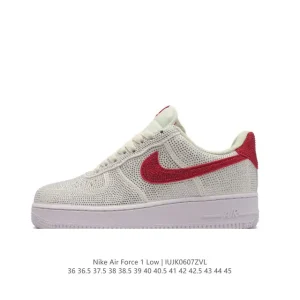 Nike Air Force 1 '07 Low Crystal Embellished Low-Top Sneakers
