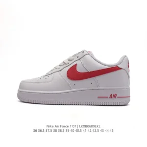 Nike Air Force 1 '07 Low White Leather Casual Sneakers for Men and Women