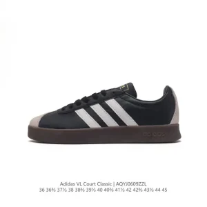 Adidas VL Court Classic Shoes - Retro Style Leather Court Sneakers for Men and Women