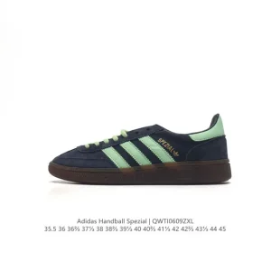 Adidas Handball Spezial Leather Vintage Sneakers with Three Stripes