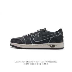 Air Jordan 1 Low Louis Vuitton Collaboration Sneakers