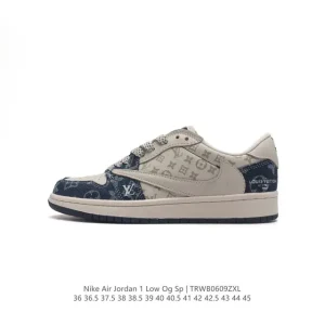 Jordan 1 Low OG SP Military Blue Reverse Swoosh LV Collab
