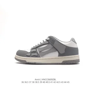 Amiri Skeleton Low Top Sneakers - Bone Design Leather Shoes