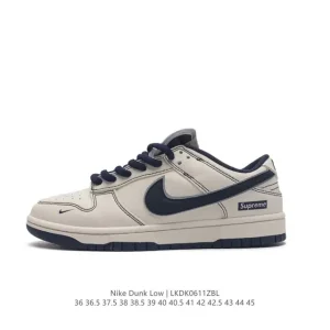Supreme x Nike Dunk Low Skateboarding Shoes Custom Design