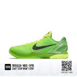 Nike Kobe 6 Protro ZK6 Green Apple Low-Top Basketball Shoes for Men