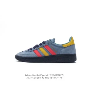 Adidas Handball Spezial Vintage Leather Sneakers with Three Stripes