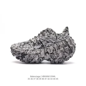 Balenciaga Defender Rubber Platform Sneakers with Vintage Effect