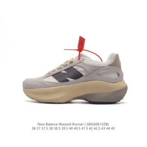 New Balance Warped Runner Vintage Leather Sneakers with Cushioning