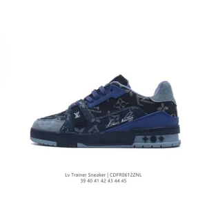 Louis Vuitton Trainer Sneaker Low Canvas Thick Sole Luxury Shoes