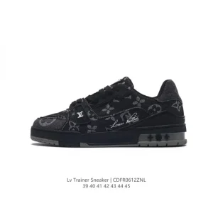 Louis Vuitton Trainer Sneaker Low Canvas Thick Sole Men's Shoes