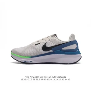 Nike Air Zoom Structure 25 Lightweight Running Shoes White Grey