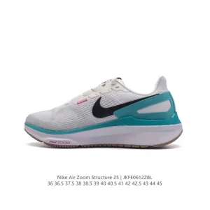 Nike Air Zoom Structure 25 Lightweight Running Shoes White Grey