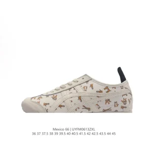 ASICS Onitsuka Tiger Mexico 66 Classic Retro Leather Sneakers for Men and Women