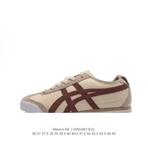 ASICS Onitsuka Tiger Mexico 66 Classic Retro Leather Sneakers for Men and Women