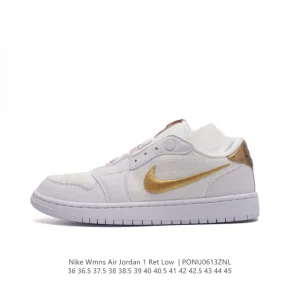 Jordan AJ1 Low Slip Black Toe Embroidery Sneaker
