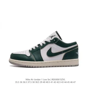 Jordan Air 1 Low Retro Leather Basketball Shoes with Air Cushion