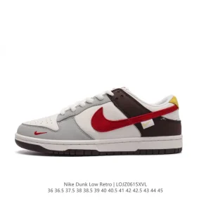 Nike Dunk Low Red Swoosh Men's Lifestyle Sneakers Gj8309-932