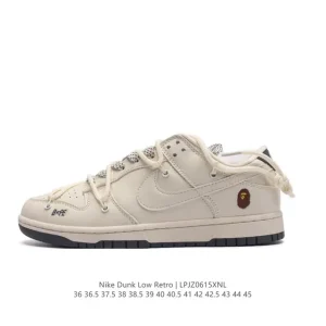 Bape x Nike Dunk Low 'Mila Black' Limited Edition Sneakers