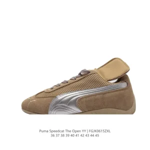 Puma Speedcat Open Yy Collaboration Pink Brown Suede Mesh Retro Sneakers