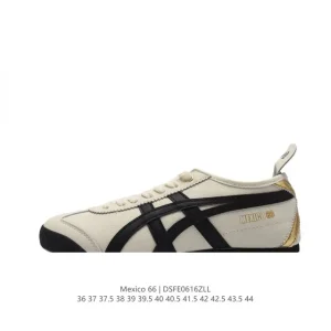 ASICS Onitsuka Tiger Mexico 66 Classic Leather Vintage Sneakers