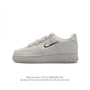 Nike Air Force 1 '07 Low White Leather Sneakers for Men and Women