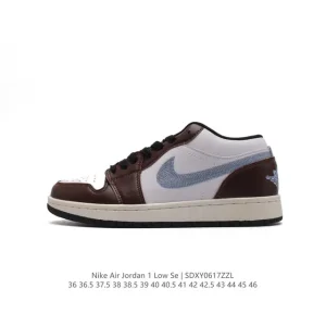 Jordan Air Jordan 1 Low Retro Leather Basketball Shoes