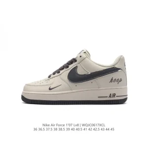 Nike Air Force 1 Low 07 White Leather Sneakers with Air Cushion