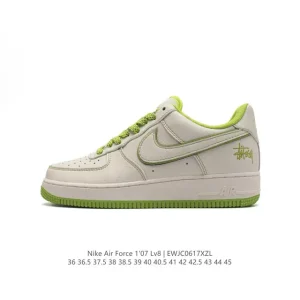 Nike Air Force 1 Low 07 White Leather Sneakers with Air Cushion