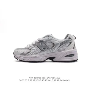 New Balance 530 Retro Running Shoes Silver Blue Vintage Style