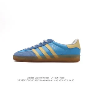 Adidas Originals Gazelle Indoor Retro Tennis Sneakers with Gum Sole