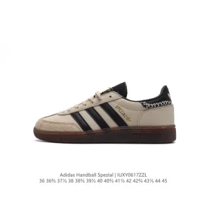 Adidas Handball Spezial Low Cut Leather Sneakers with Three Stripes