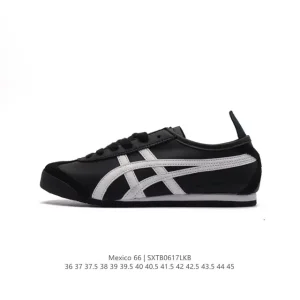 ASICS Onitsuka Tiger Mexico 66 Classic Leather Retro Sneakers for Men and Women