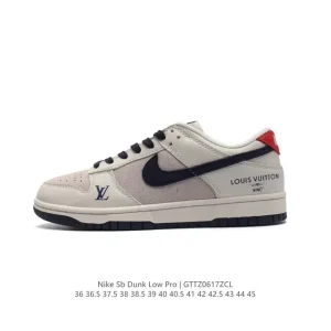 Nike SB Dunk Low Pro XD6188-015 Vintage Leather Skateboarding Shoes