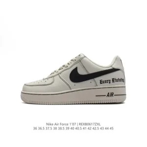 Nike Air Force 1 07 Low Leather Sneakers with Air Cushioning