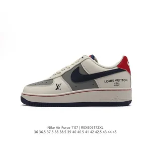 Nike Air Force 1 '07 Low Leather Sneakers with Air Cushioning for Men and Women