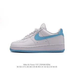 Nike Air Force 1 07 Low White Leather Casual Sneakers for Men and Women