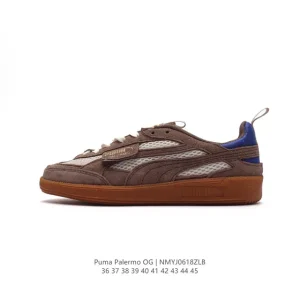 PUMA Palermo OG Army Trainer Vintage Leather Sneakers for Men and Women
