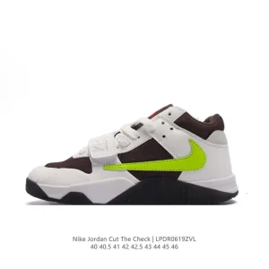 Travis Scott x Nike Jordan Cut The Check Brown Black High Top Sneakers