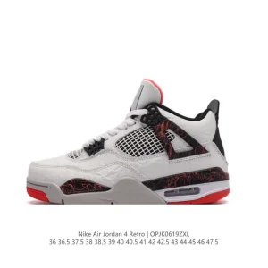 Jordan Air 4 Retro OG Black Cement Classic Basketball Sneakers