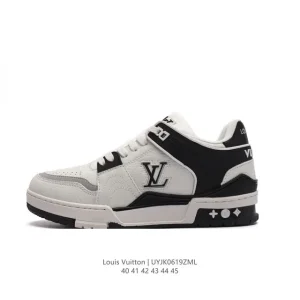 Louis Vuitton Trainer Sneaker Low Canvas Shoes with Thick Sole