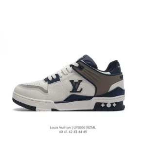 Louis Vuitton Trainer Sneaker Low Canvas Thick Sole Shoes