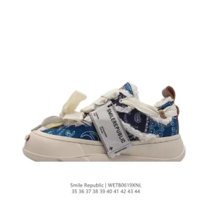 Smilerepublic Chunky Sole Canvas Shoes with Smile Design