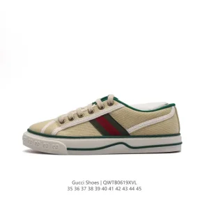Gucci Rhyton Classic White Leather Sneakers Unisex Luxury Shoes
