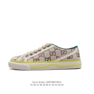 Gucci Rhyton Vintage Leather White Rubber Sole Unisex Sneakers
