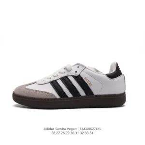 Adidas Samba Vegan Kids Shoes White Leather Sneakers