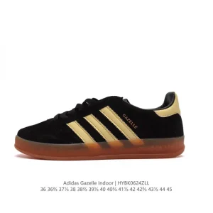 Adidas Originals Gazelle Indoor Retro Sneakers with Gum Sole