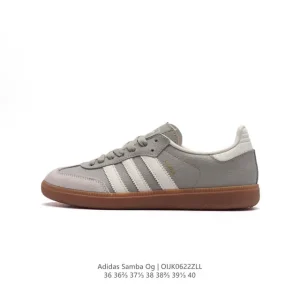 Adidas Samba OG Shoes Classic White Leather T-Toe Sneakers for Women