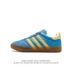 Adidas Originals Gazelle Indoor Retro Sneakers with Gum Sole