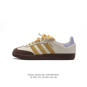 Adidas Originals Samba OG Shoes Classic White Leather T-Toe Sneakers for Women